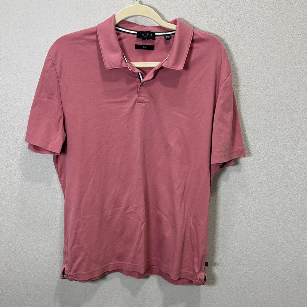 Ted‎ Baker Men's Polo Shirt in Pink slim fit
